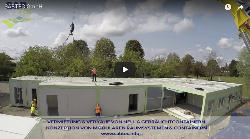 Screenshot eines Youtube-Zeitraffer-Videos über den Aufbau von Containern
